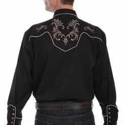 Scully Leather Company Men's Vintage Western Shirt Collection: Scully Floral Scrolls