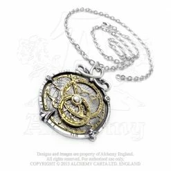 Alchemy England 1977 Alchemy Empire Steampunk Necklace: Anguistralobe Pendant On Chain