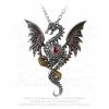 Alchemy England 1977 Alchemy Empire Steampunk Necklace: Blast Furnance Dragon Pendant On Chain Ladies'