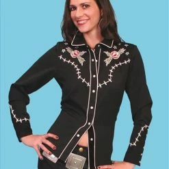 Scully Leather Company Women's Vintage Western Shirt Collection: Scully Skeleton Ladies'