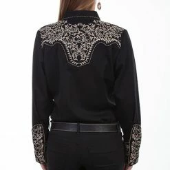 Scully Leather Company Ladies' Women's Vintage Western Shirt Collection: Scully Scroll Embroidery