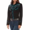 Scully Leather Company Ladies' Women's Vintage Western Shirt Collection: Scully Turquoise Boot Stitch