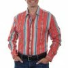 Scully Leather Company Men's Signature Shirt Collection: Coral Serape Print
