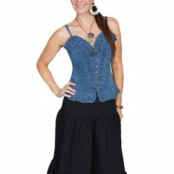 Scully Leather Company Women's Cantina Collection Skirt: Black 5 Pocket Jean Style