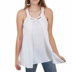 Scully Leather Company Ladies' Women's Cantina Collection Top: Rope Strap Tank