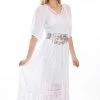 Scully Leather Company Ladies' Women's Cantina Collection Dress: Lace Trim Maxi Dress