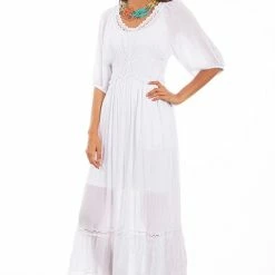 Scully Leather Company Ladies' Women's Cantina Collection Dress: Lace Trim Maxi Dress