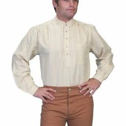 Scully Leather Company Men's Western Shirt Collection: Scully Rangewear Pullover Tombstone Collar