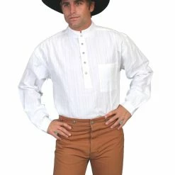 Scully Leather Company Men's Western Shirt Collection: Scully Rangewear Pullover Tombstone Collar