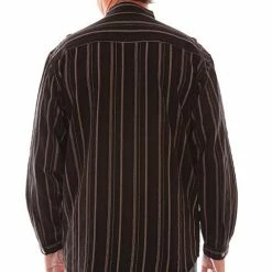 Scully Leather Company Men's Western Shirt Collection: Scully Rangewear Band Collar Stripe