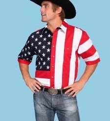 Scully Leather Company Men's Western Shirt Collection: Scully Show Your Stars & Stripes Short Sleeves 7 Scully Leather Company Men's Western Shirt Collection: Scully Show Your Stars & Stripes Short Sleeves