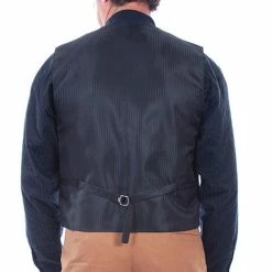 Scully Leather Company Men's Western Vest Collection: Rangewear Paisley Notched Lapels