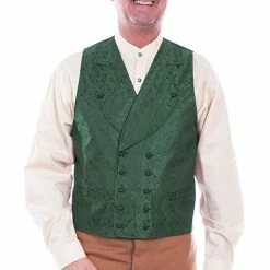 Scully Leather Company Men's Western Vest Collection: Rangewear Wide Lapel