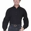 Scully Leather Company Men's Western Shirt Collection: Scully Rangewear Pullover Dealer Banded Sleeves