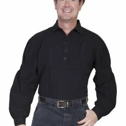 Scully Leather Company Men's Western Shirt Collection: Scully Rangewear Pullover Dealer Banded Sleeves