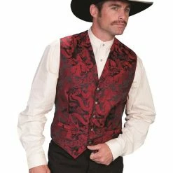 Scully Leather Company Men's Western Vest Collection: Rangewear Elegant Dragon Print
