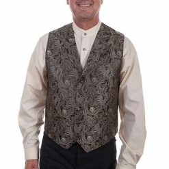 Scully Leather Company Men's Western Vest Collection: Rangewear Scrolls And Swirls