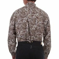 Scully Leather Company Men's Western Shirt Collection: Scully Rangewear Paisley Brown