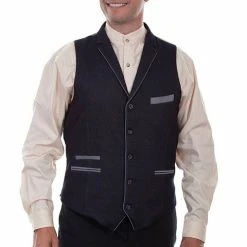 Scully Leather Company Men's Western Vest Collection: Rangewear Banker Business Style