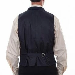 Scully Leather Company Men's Western Vest Collection: Rangewear Four Pocket Blue