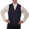 Scully Leather Company Men's Western Vest Collection: Rangewear Four Pocket Blue