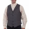 Scully Leather Company Men's Western Vest Collection: Rangewear Grey Tweed