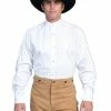 Scully Leather Company Men's Western Shirt Collection: Scully Rangewear Bib Tone On Tone White