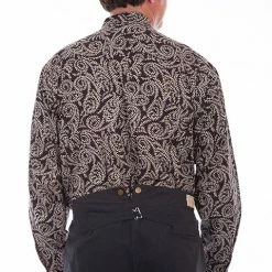 Scully Leather Company Men's Western Shirt Collection: Scully Rangewear Brown Paisley