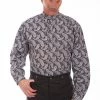 Scully Leather Company Men's Western Shirt Collection: Scully Rangewear Black & White Paisley