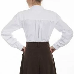 Scully Leather Company Ladies' Women's Old West Top Collection: Rangewear Paisley Embroidered Bib Blouse