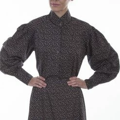 Scully Leather Company Women's Old West Top Collection: Rangewear Floral Print Blouse