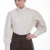 Scully Leather Company Ladies' Women's Old West Top Collection: Rangewear Classic Work Shirt Natural 1 Scully Leather Company Ladies' Women's Old West Top Collection: Rangewear Classic Work Shirt Natural