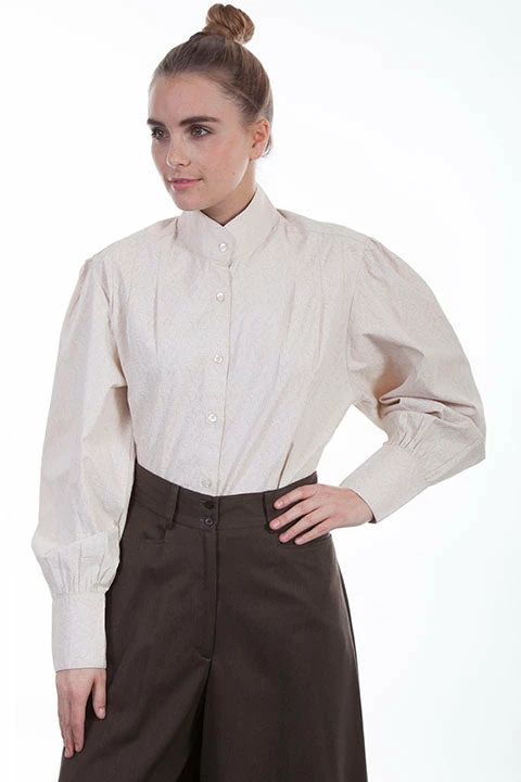 Scully Leather Company Ladies' Women's Old West Top Collection: Rangewear Classic Work Shirt Natural 3 Scully Leather Company Ladies' Women's Old West Top Collection: Rangewear Classic Work Shirt Natural