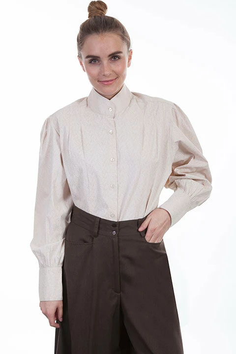 Scully Leather Company Ladies' Women's Old West Top Collection: Rangewear Classic Work Shirt Natural 4 Scully Leather Company Ladies' Women's Old West Top Collection: Rangewear Classic Work Shirt Natural