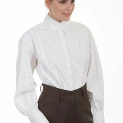 Scully Leather Company Women's Old West Top Collection: Rangewear Classic Work Shirt White Ladies'