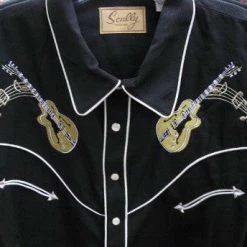 Scully Leather Company Men's Vintage Western Shirt Collection: Scully Cars & Guitars
