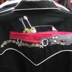 Scully Leather Company Men's Vintage Western Shirt Collection: Scully Cars & Guitars