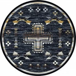American Dakota Textiles Decor Voices Collection: Shoot Me Straight Natural Area Rugs