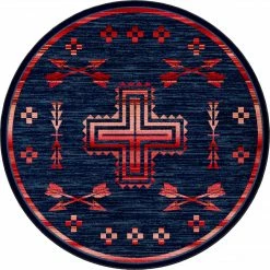 American Dakota Textiles Decor Voices Collection: Shoot Me Straight Power Red Area Rugs