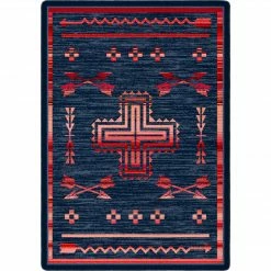 American Dakota Textiles Decor Voices Collection: Shoot Me Straight Power Red Area Rugs