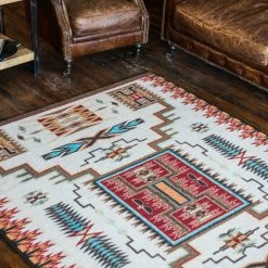 American Dakota Textiles Voices Collection: Storm Catcher Rust Area Rugs Decor