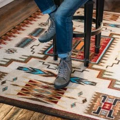 American Dakota Textiles Voices Collection: Storm Catcher Rust Area Rugs Decor