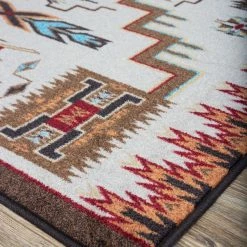 American Dakota Textiles Voices Collection: Storm Catcher Rust Area Rugs Decor