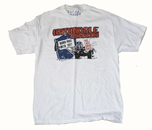 Men's M&P Speed Shop T-Shirt: Irwindale Raceway, The Last Drag Race 4 Men's M&P Speed Shop T-Shirt: Irwindale Raceway, The Last Drag Race
