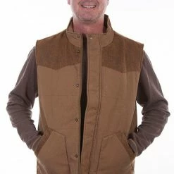 Scully Leather Company Men's Farthest Point Collection Vest: Outdoor Canvas