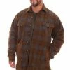 Scully Leather Company Men's Signature Shirt Collection: Outdoor Corduroy Plaid Blue Brown