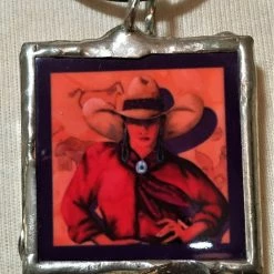 TXLC Custom Tile Ceramic Tile Necklace Doreman Burns: All American Ladies'
