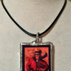 TXLC Custom Tile Ceramic Tile Necklace Doreman Burns: All American Ladies'
