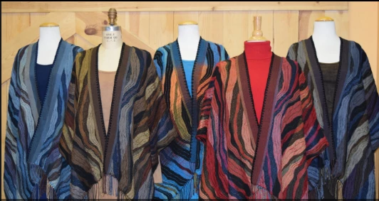 Rhonda Stark Italian Acrylic Collection: Shawl Ocean Wave, Fringe Ladies' 6 Rhonda Stark Italian Acrylic Collection: Shawl Ocean Wave, Fringe Ladies'