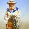 TXLC Custom Tile Western Art Tile: Artist Terri Kelly Moyers "With Attitude"